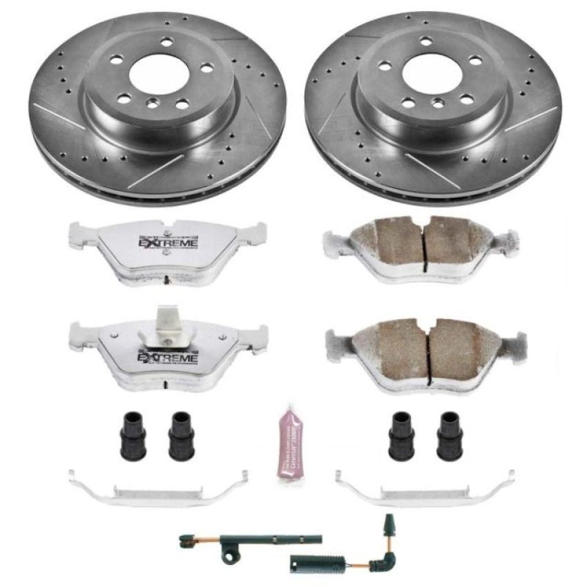 PowerStop K5298-26 Z26 Street Performance Ceramic Brake Pad and Drilled & Slotted Rotor Kit