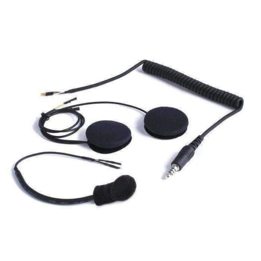 Rugged Radios HK-PFC-3.5 Peltor 4-Conductor Helmet Kits Mic / 1/8 Ear Bud Jack / Coil Cord / Straight