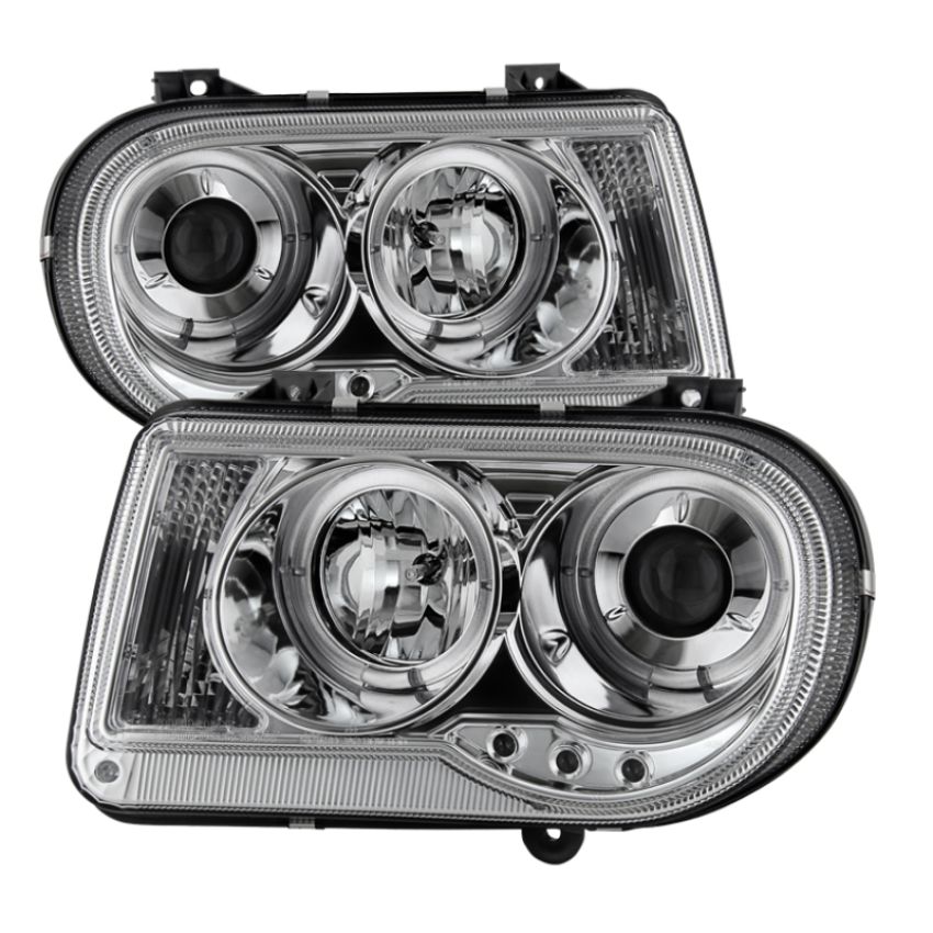 SPYDER 5009142 Projector Headlights - LED Halo - Chrome