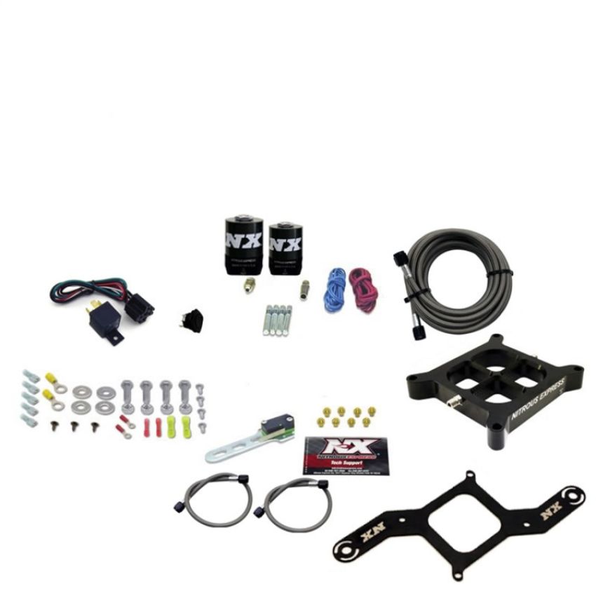 Nitrous Express 63840-00 4150 SINGLE ENTRY CROSSBAR PLATE SYSTEM, RNC (250-750HP) W/O BOTTLE