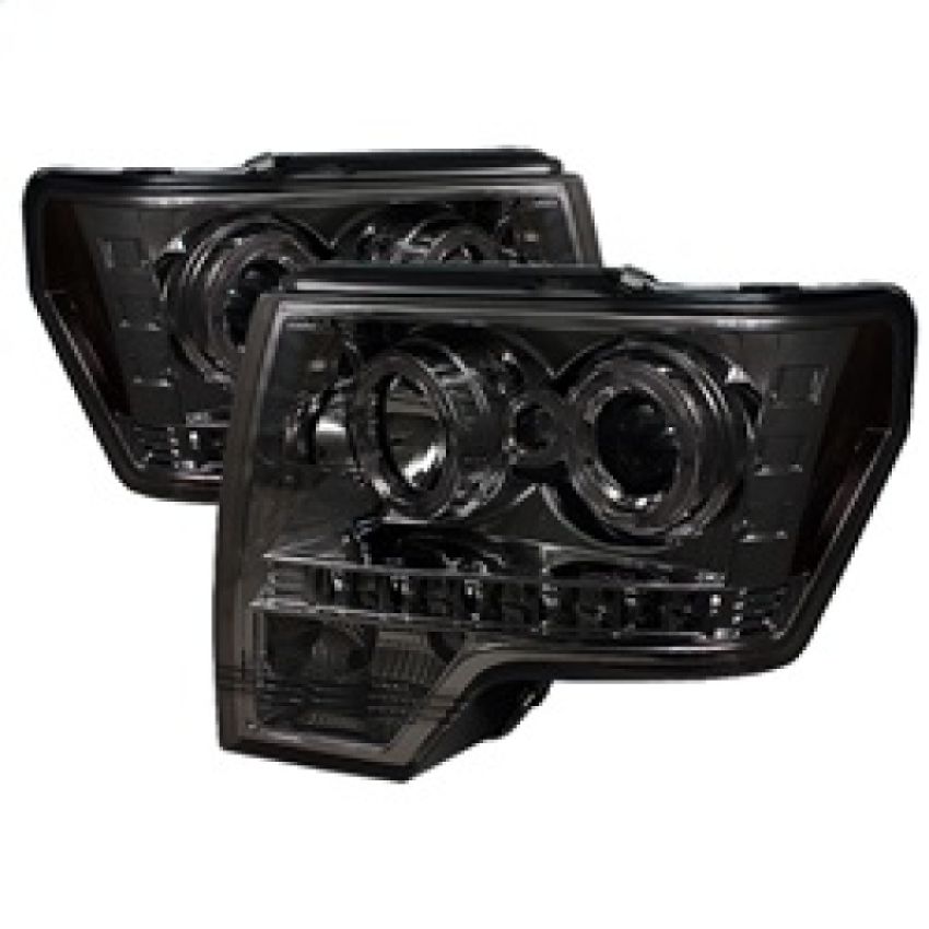 SPYDER 5010254 Projector Headlights - LED Halo - Smoke