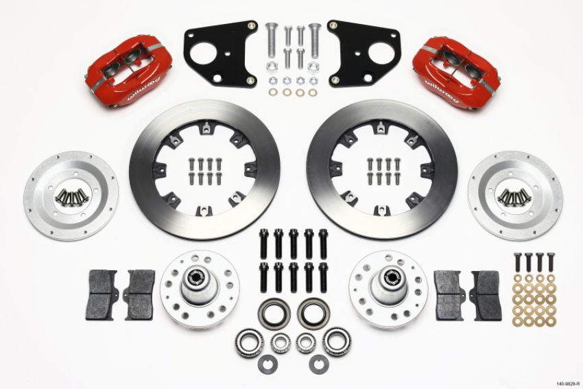 Wilwood 140-9828-R Forged Dynalite Front Kit 12.19in Red 62-72 CDP B & E Body-Drum