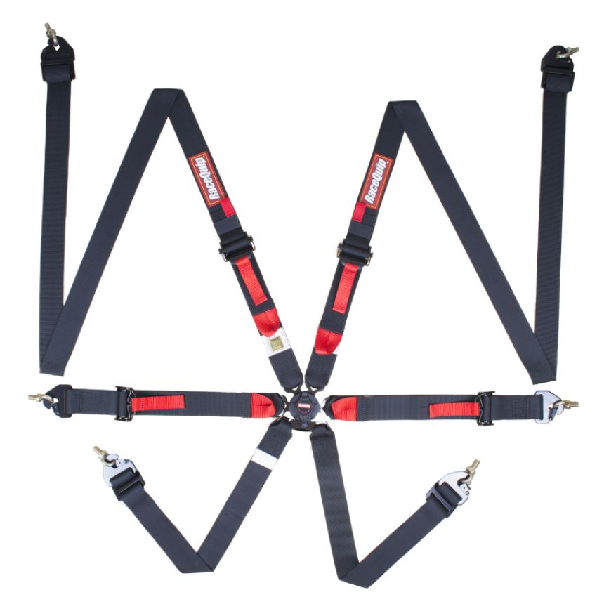 Racequip 856006 Black FIA CAMLOCK 6pt 2in Pull Up Lap FHR