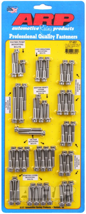 ARP 571-9501 Suzuki/Hayabusa GSX1300R SS 12pt Accessory Bolt Kit