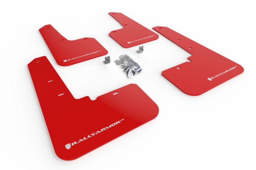 Rally Armor MF66-UR-RD/WH Red Mud Flap/White Logo