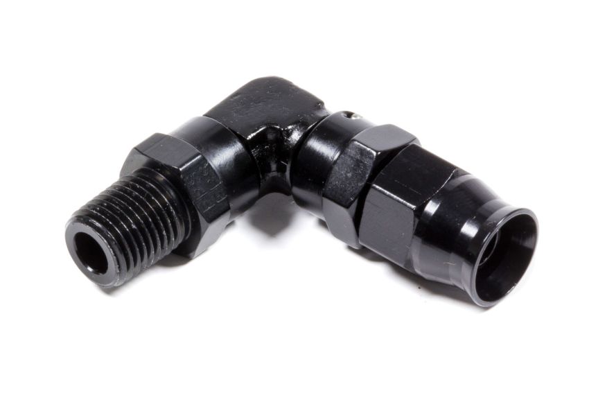 FRAGOLA FRG689906-BL Hose Fitting #6 90 Deg to 1/4npt PTFE Black
