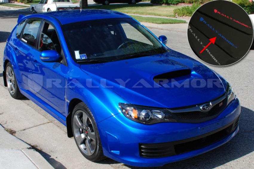 Rally Armor MF15-UR-BLK/BL Black Mud Flap/Blue Logo