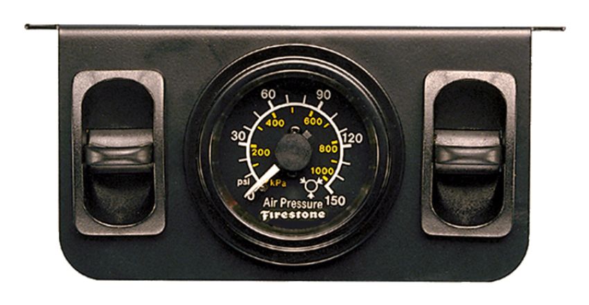 Firestone 2145 Air Adjustable Leveling Pneumatic Control Panel w/Dual Black Gauge 0-150psi (WR17602145)