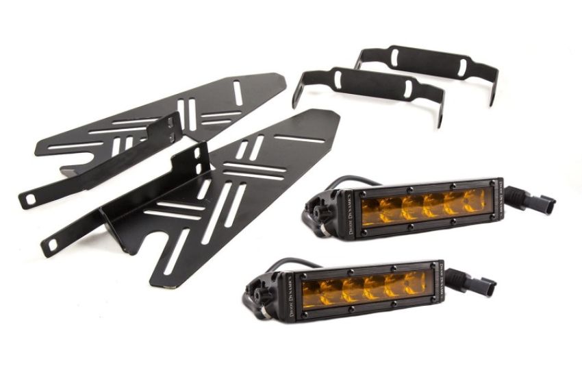 Diode Dynamics DD6216 17-19 Ford Raptor SS Fog Kit SS 6.0 In - Amber Driving