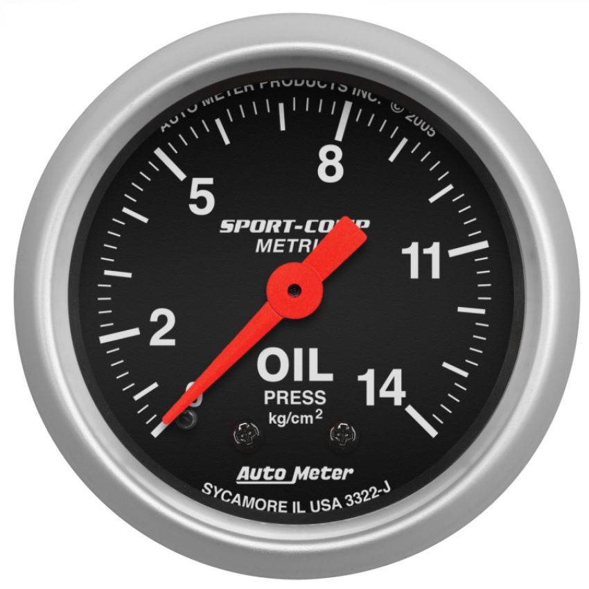 AutoMeter 3322-J GAUGE, OIL PRESSURE, 2 1/16