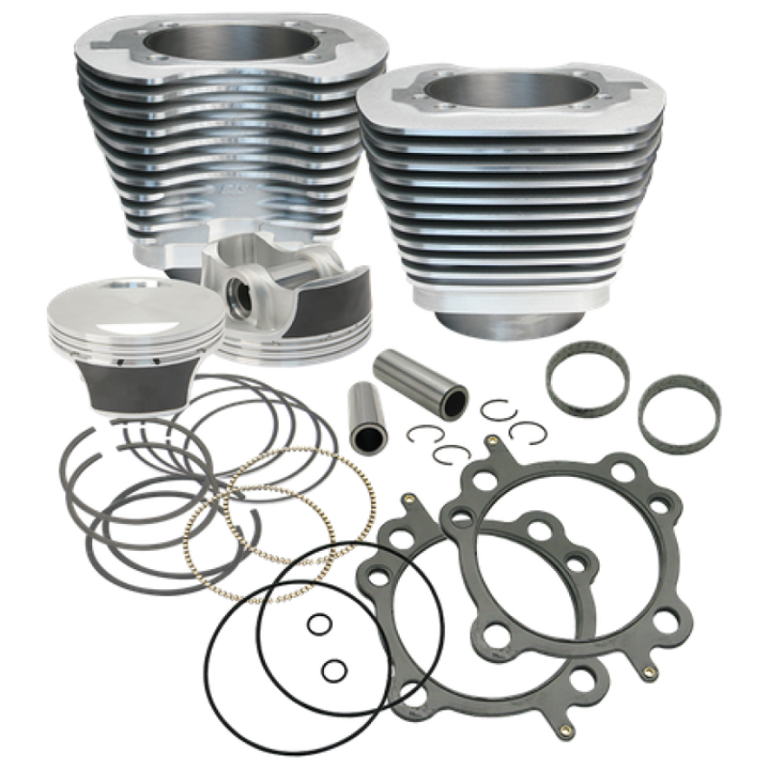 S&S Cycle 910-0202 07-17 BT 106in Big Bore Cylinder Kit - Silver