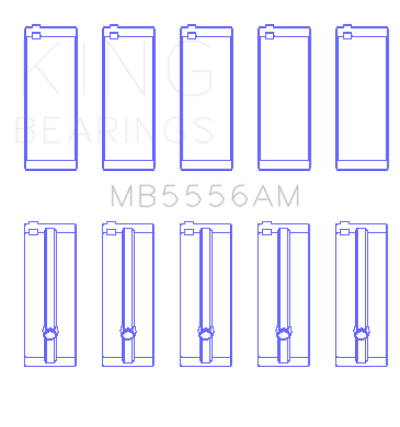King Engine Bearings MB5556AM0.5 Suzuki G-13 (Size +0.50mm) Main Bearing Set