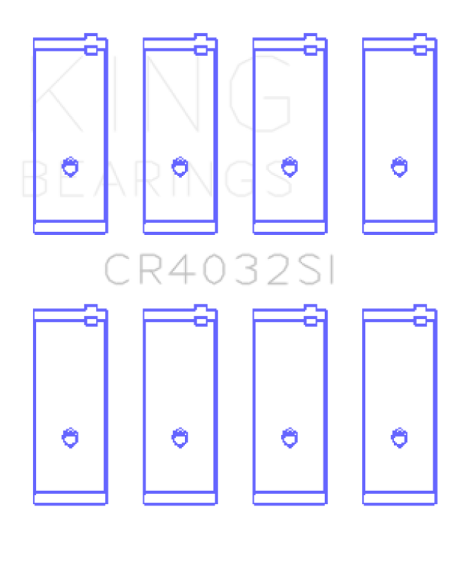 King Engine Bearings CR4032SI King Toyota SOHC 8V/16V / 4AGE/4AGEC/4AGELC DOHC 16V Silicon Bi-Metal Alum Rod Bearing Set