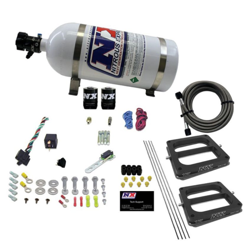 Nitrous Express 30270-10 DUAL/Dominator/GASOLINE (50-100-150-200-250-300HP) WITH 10LB BOTTLE