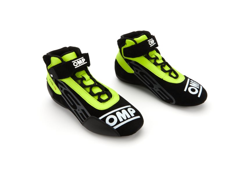 OMP RACING, INC. OMPKC0-0826-A01-178-41 KS-3 Shoes Black And Flo Yellow Size 41