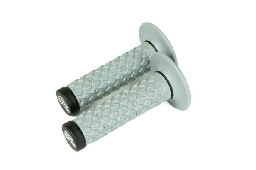 Renthal G202 Soft/Firm MX Dual Compound Grips Tapered 1/2 Waffle - Gray/Black