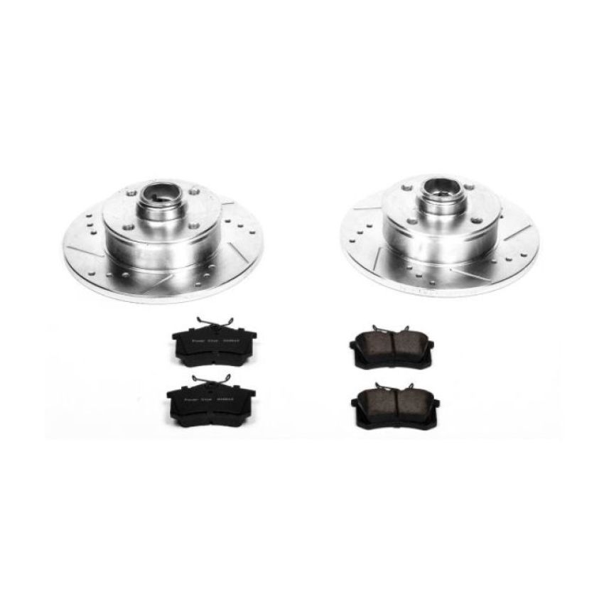 PowerStop K370 Z23 Daily Driver Carbon-Fiber Ceramic Brake Pad and Drilled & Slotted Rotor Kit