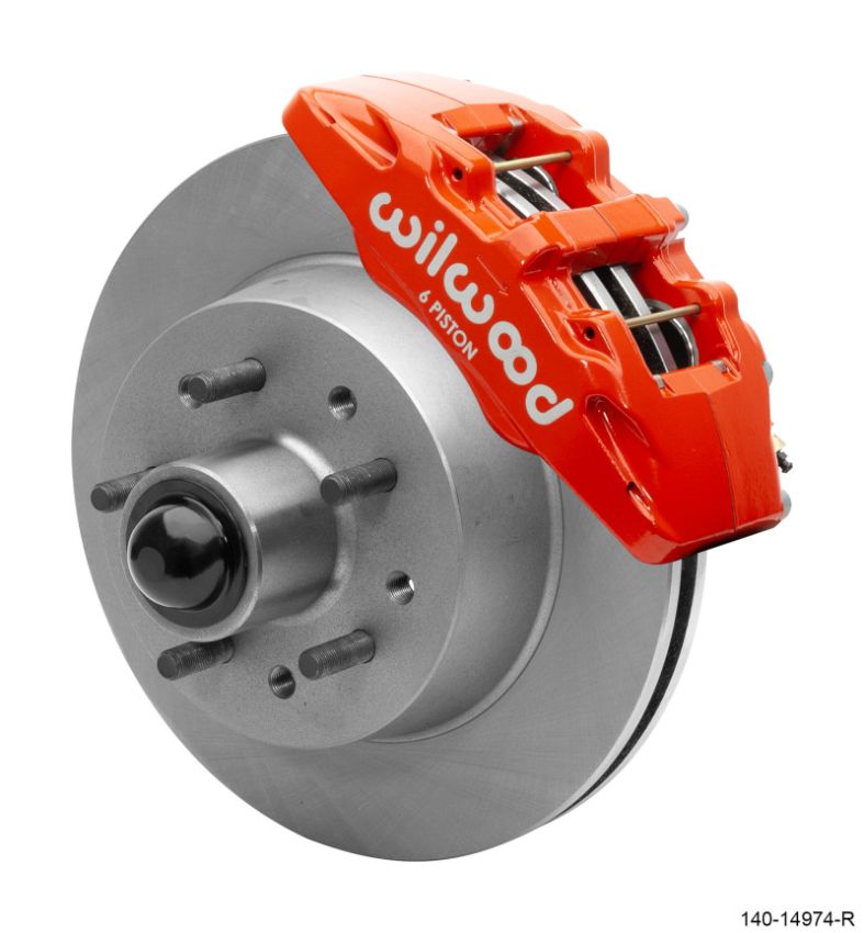 Wilwood 140-14974-R Dynapro 6 Front Hub Kit 11.86in 51-59 Chevrolet 1500 1/2 Ton - Red