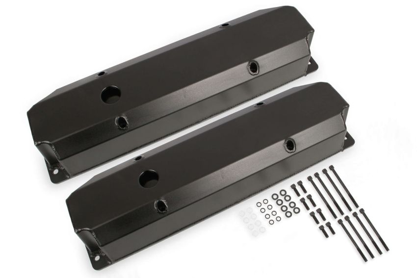 MR. GASKET MRG6865BG BBM Fab. Alm Valve Cover Set - Black