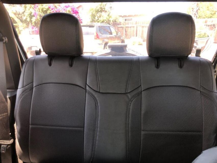 PRP Seats B041-07 PRP Jeep Wrangler JL Rear Bench Covers - 2 door - Black/Orange