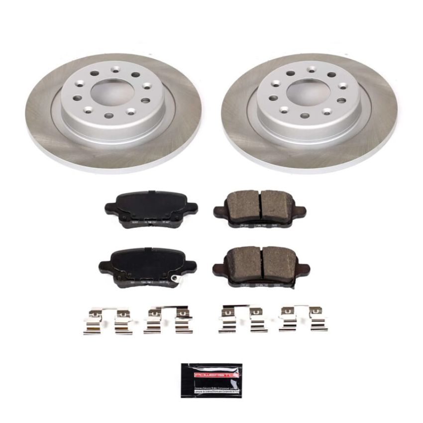 PowerStop SC7721 Semi-Coated Rotor and Low-Dust Ceramic Brake Pad Kit