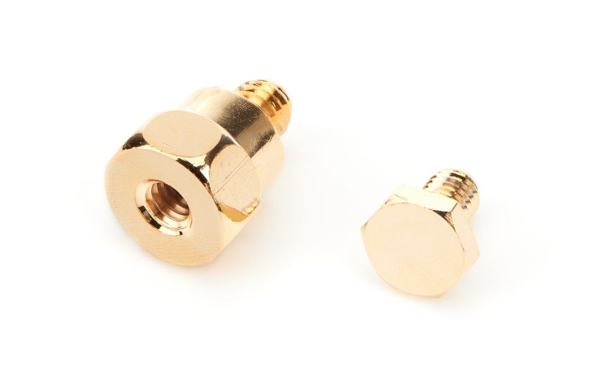 QUICKCAR RACING PRODUCTS QRP57-665 Battery Terminals Side Mount Gold Bolt (Pair)