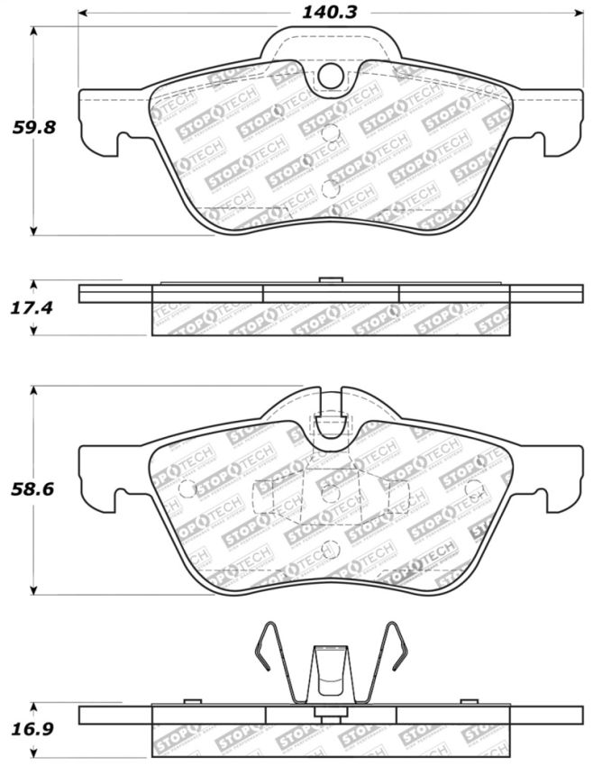 Stoptech 309.09390 Performance 02-06 Mini Front Brake Pads