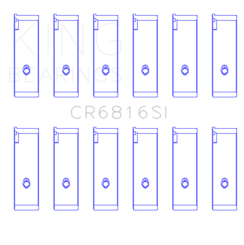King Engine Bearings CR6816SI0.75 Suzuki H20A/H25A/H27A (Size +0.75mm) Connecting Rod Bearing Set