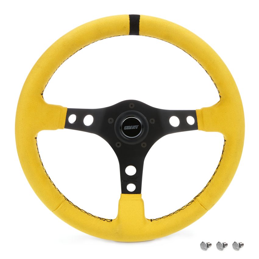 GRANT GRT8517 Ultrasuede Steering Wheel Race Yellow