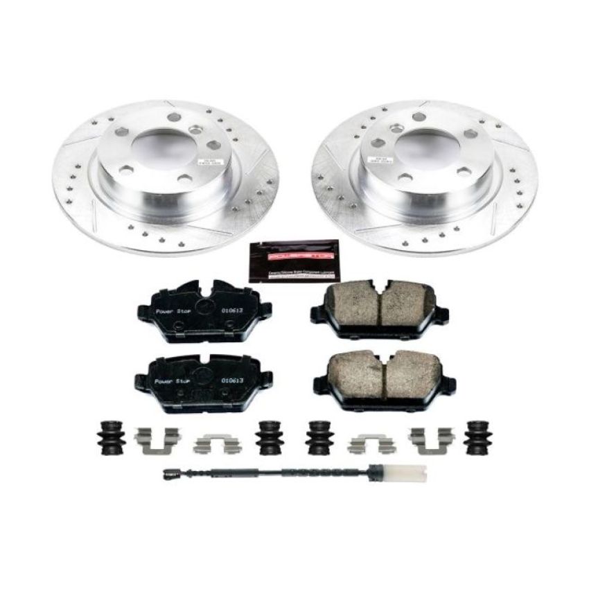 PowerStop K6664 Z23 Daily Driver Carbon-Fiber Ceramic Brake Pad and Drilled & Slotted Rotor Kit