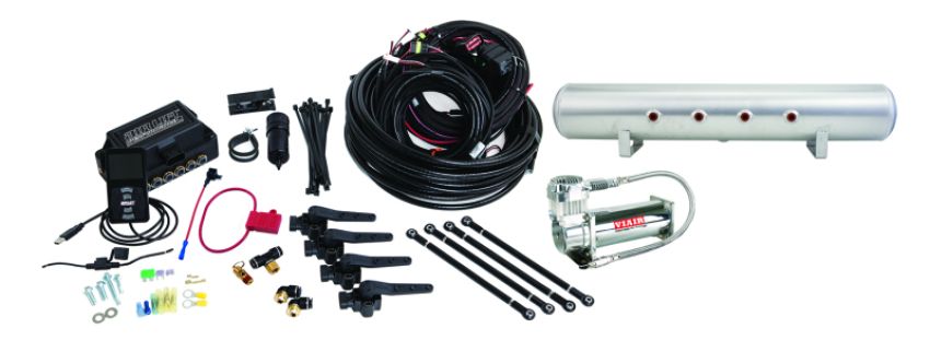 Air Lift Performance 3H (1/4 Air Line 5 Gal  Raw Aluminum Tank VIAIR 444C Comp)