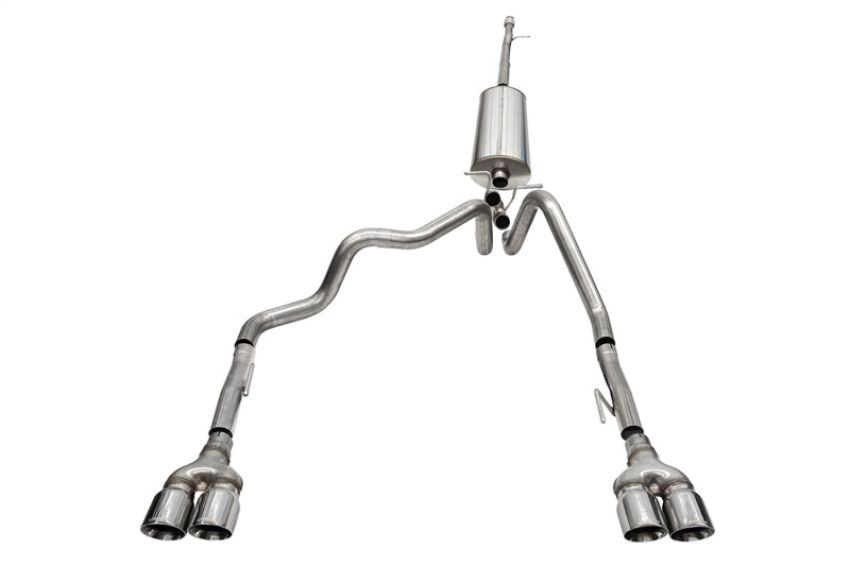CORSA Performance 21201 Corsa 2019-2024 GMC Sierra 1500 Cat-Back Dual Rear Exit with Twin 4in Polished Pro-Series Tips