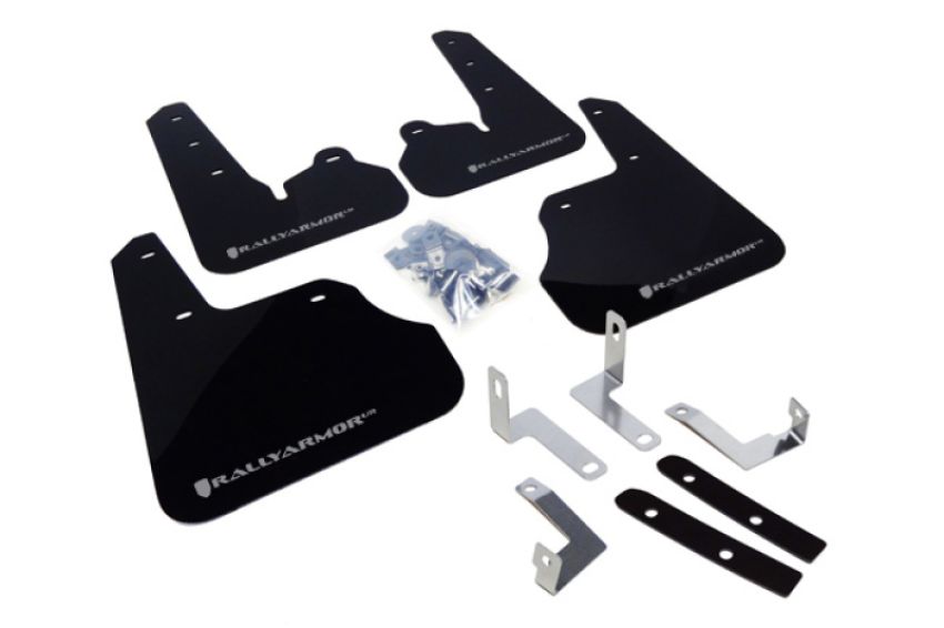 Rally Armor MF22-UR-BLK/SIL 12-16 Subaru Impreza 4D/5D Black UR Mud Flap w/Silver Logo