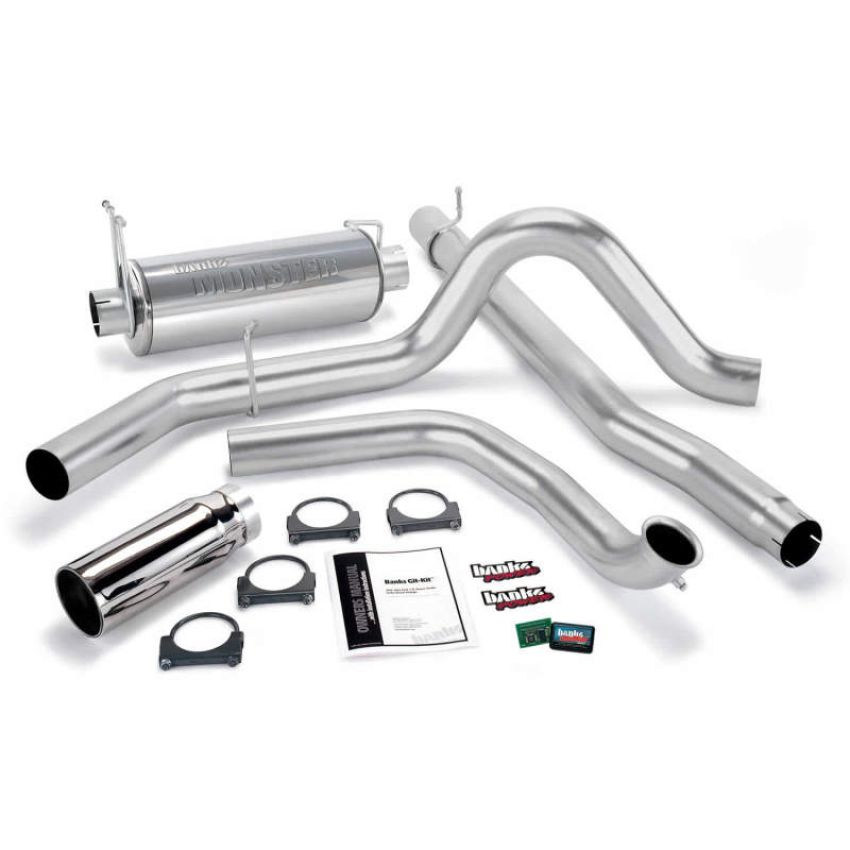 Banks Power 47514 00-03 Ford 7.3L / Excursion Git-Kit - SS Single Exhaust w/ Chrome Tip