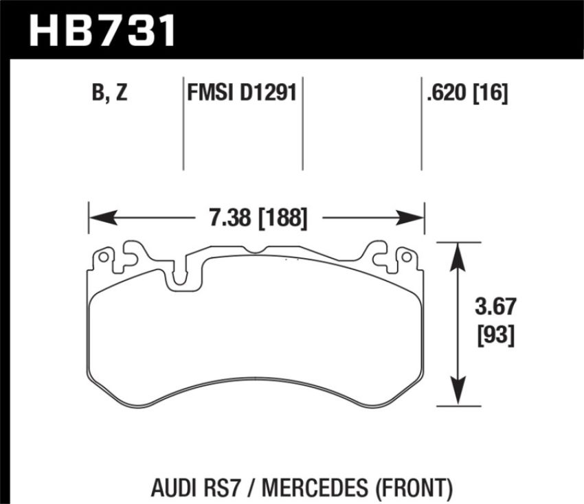 Hawk Performance HB731Z.620 Performance Ceramic Disc Brake Pad
