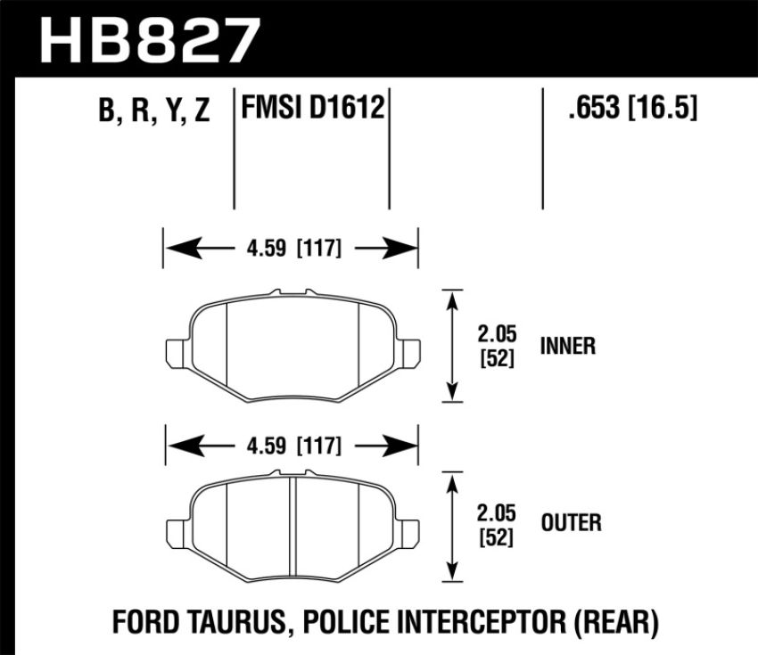 Hawk Performance HB827B.653 HPS 5.0 Disc Brake Pad