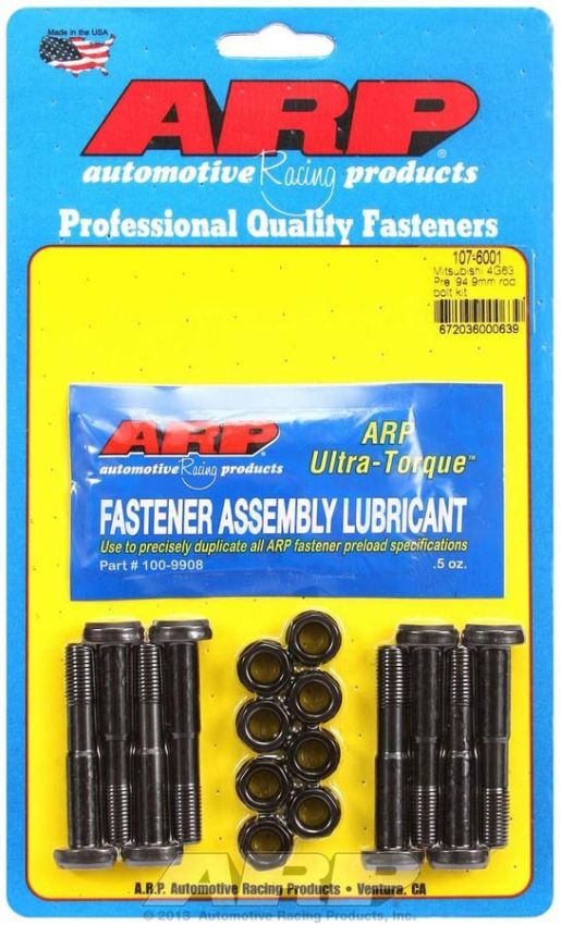 ARP ARP107-6001 Mits. Rod Bolt Kit - Fits Pre '94 4G63