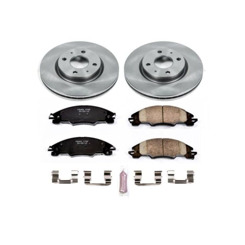 PowerStop KOE4726 OE Stock Replacement Low-Dust Ceramic Brake Pad and Rotor Kit