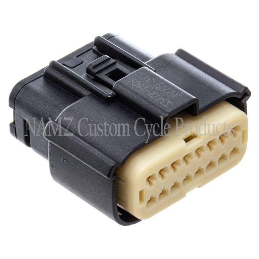 NAMZ NM-33472-1601 07-23 V-Twin FL Molex MX-150 16-Pos Female Connector Fairing Main Harness - Blk (HD 72166-07BK)