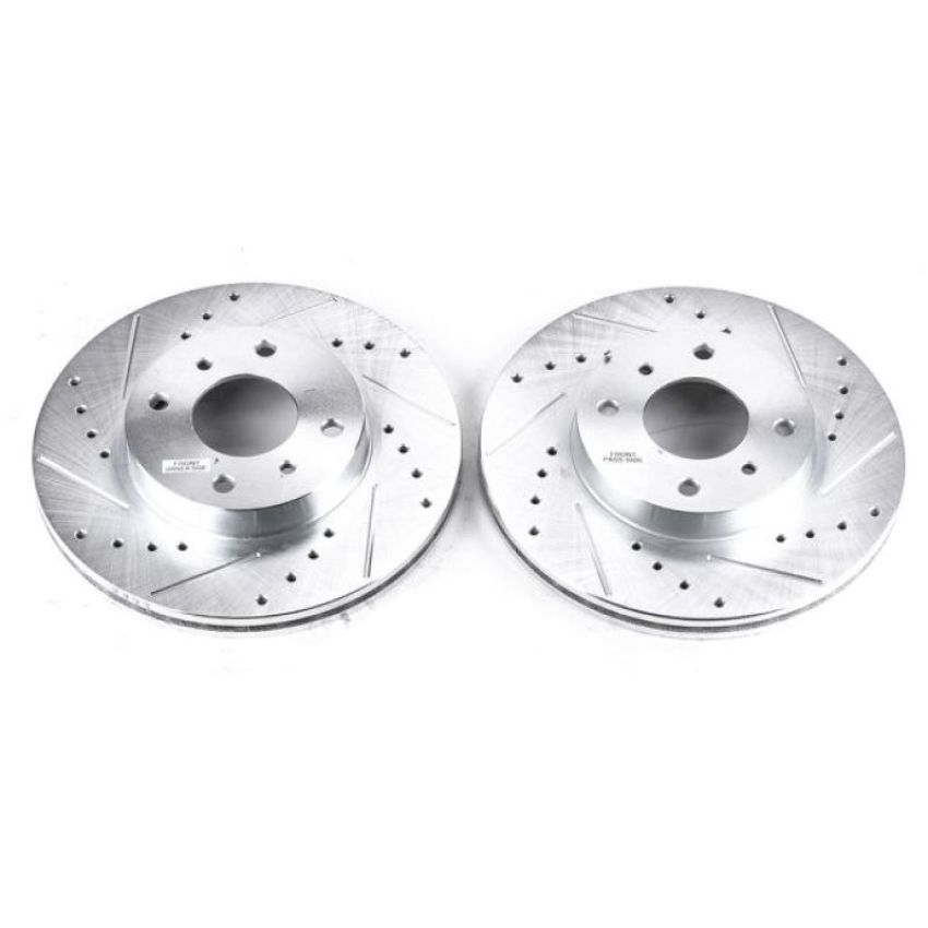PowerStop JBR557XPR PowerStop Evolution Performance Drilled, Slotted & Plated Brake Rotor Pair