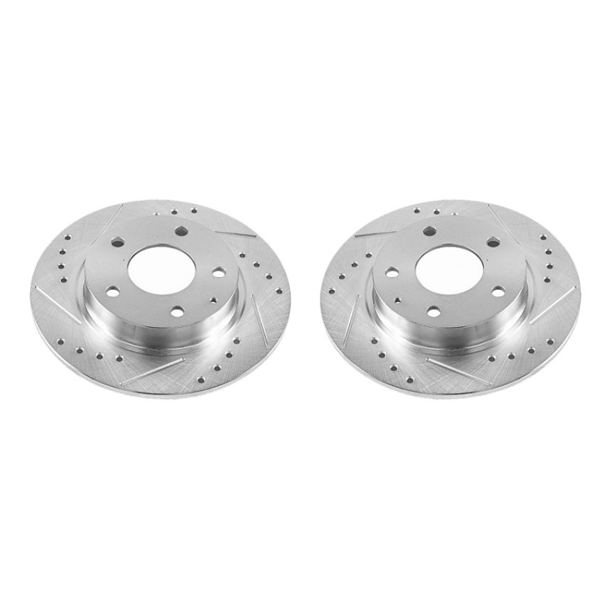 PowerStop JBR1594XPR PowerStop Evolution Performance Drilled, Slotted & Plated Brake Rotor Pair
