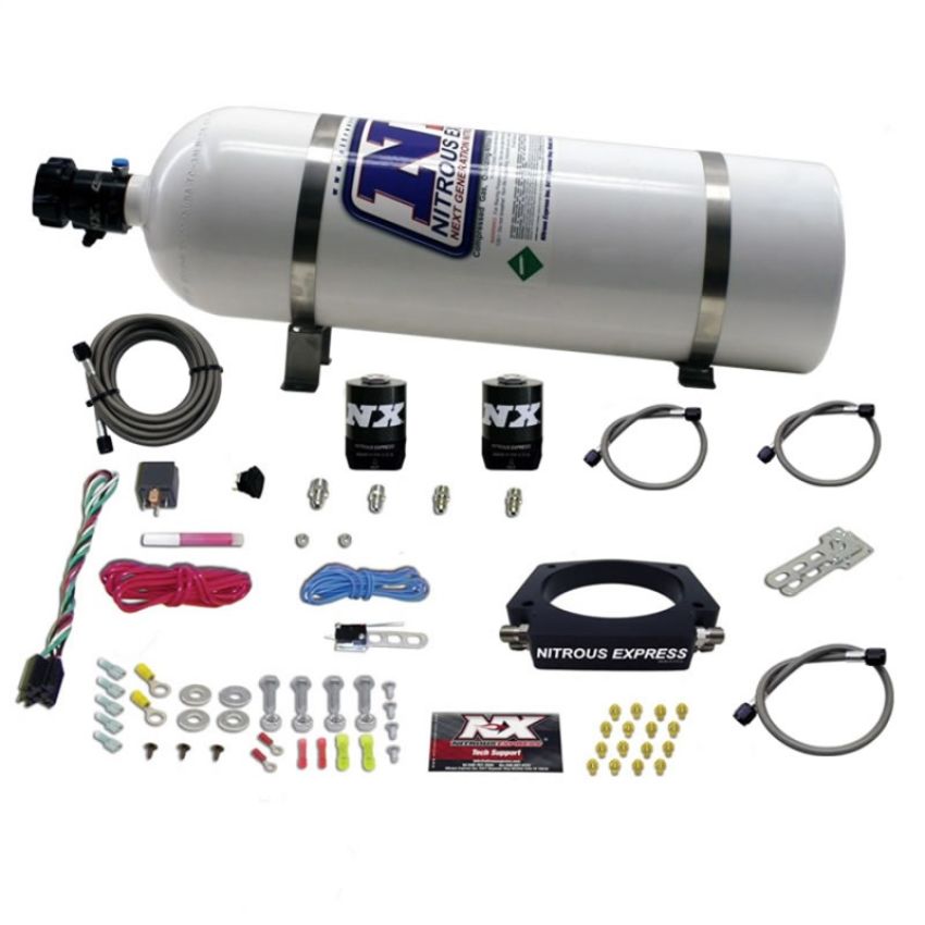 Nitrous Express 20933-15 LS 102mm PLATE SYSTEM (50-400HP) W/ 15LB BOTTLE