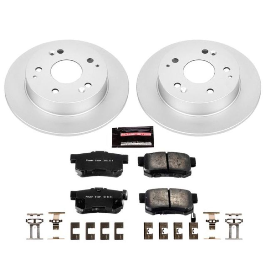 PowerStop CRK2270 Genuine Geomet Coated Rotor and Low-Dust Ceramic Brake Pad Kit