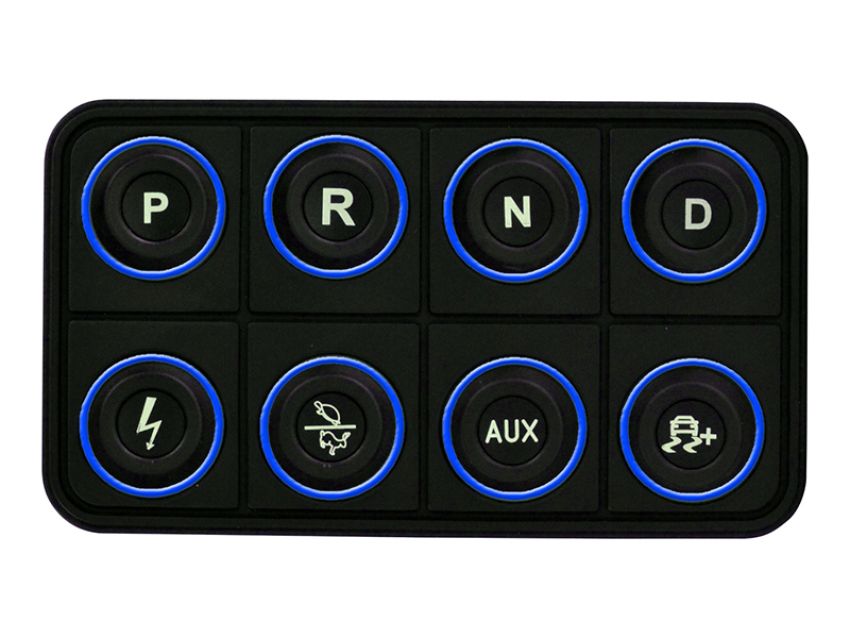AEM 30-8400 EV 8 Button Keypad CAN Based Programmable Backlighting