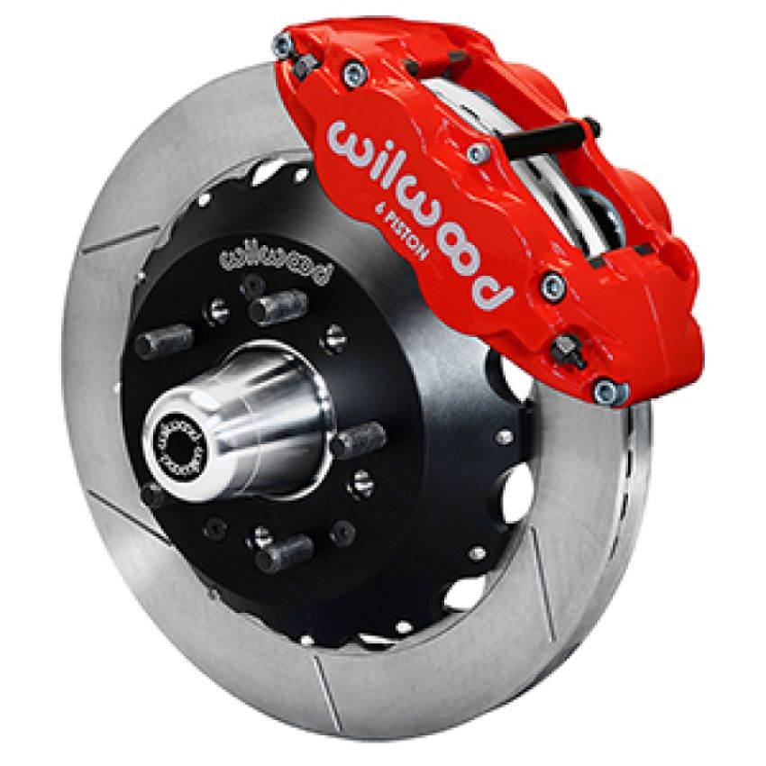 Wilwood 140-16908-R 55-57 Chevy Bel Air Superlite 6R Kit, 5 x 4.50in/4.75in Hub - 12.88in Slotted - Red