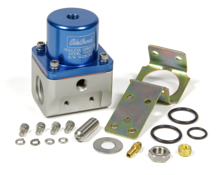 EDELBROCK EDE174052 Fuel Pressure Regulator Bypass Style 180GPH Blue