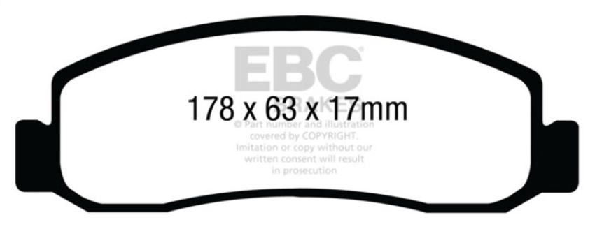 EBC Brakes DP61898 6000 Series Greenstuff Truck/SUV Brakes Disc Pads