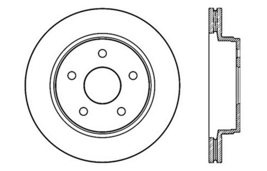 Stoptech 128.67053L Drilled Sport Brake Rotor