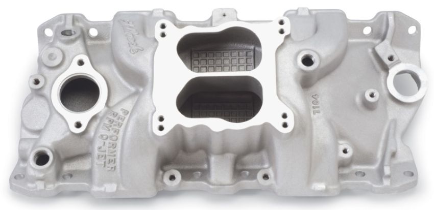 EDELBROCK EDE7104 SBC Performer RPM Q-Jet Manifold - 262-400