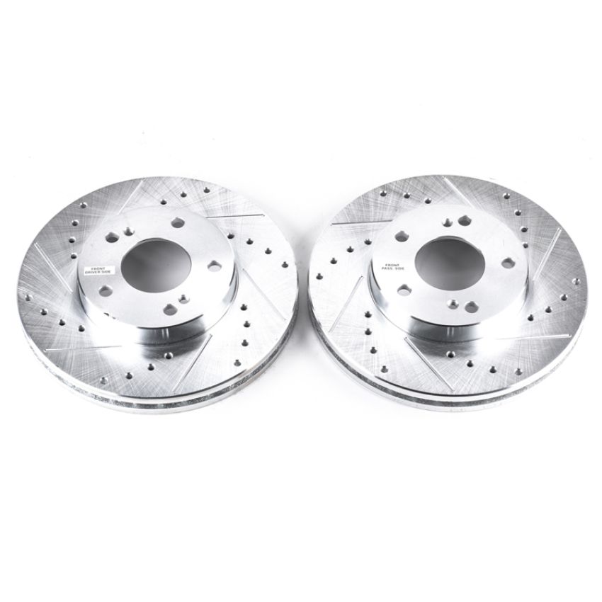 PowerStop JBR550XPR PowerStop Evolution Performance Drilled, Slotted & Plated Brake Rotor Pair